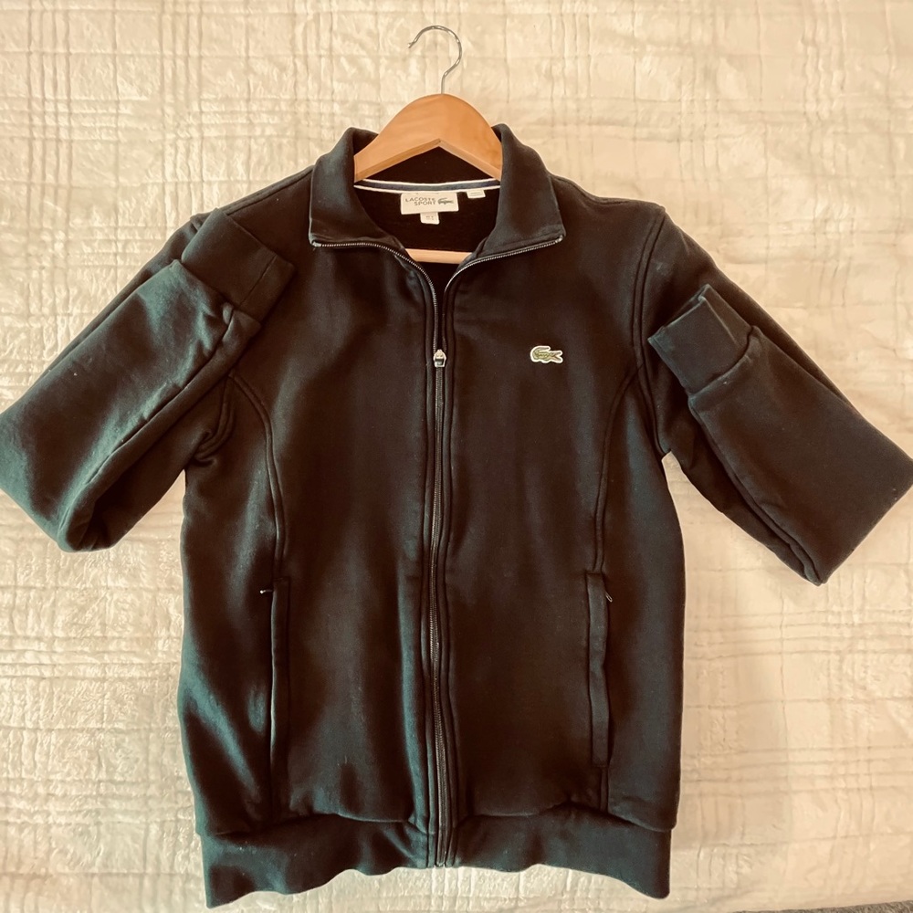 Lacoste Full Zip Sweater Black. Size 3